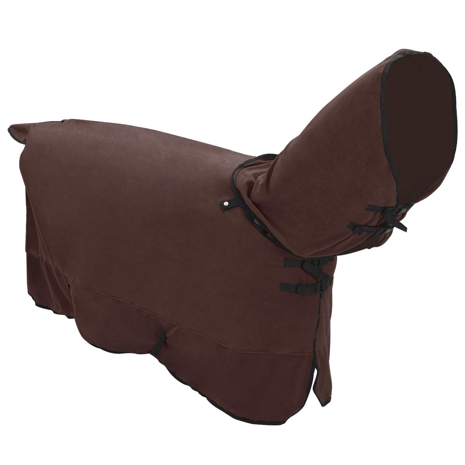 Cobertor de cavalo marrom escuro completo 165 cm poliéster