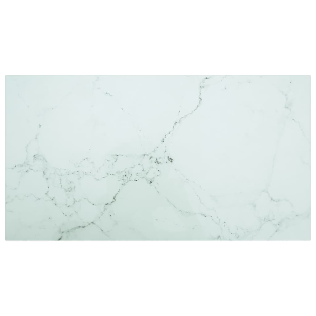 Tampo mesa 120x65cm 8mm vidro temperado design mármore branco