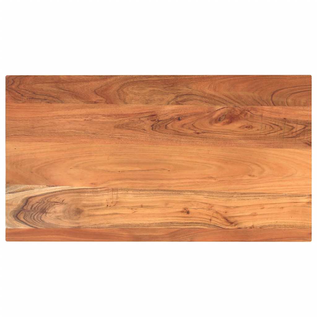 Tampo de mesa retangular 100x50x2,5 cm madeira de acácia maciça