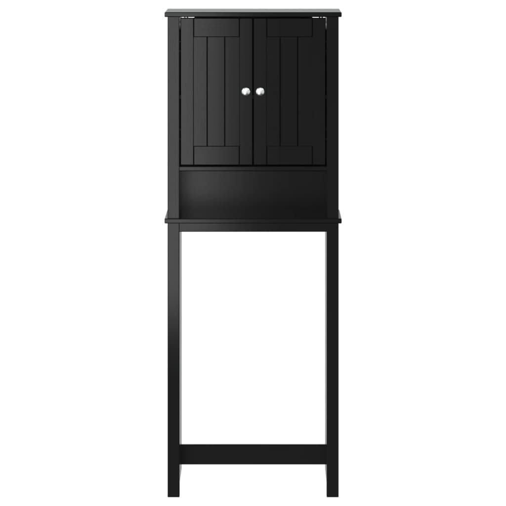 Móvel de sanita berg 60x27x164,5 cm madeira maciça preto