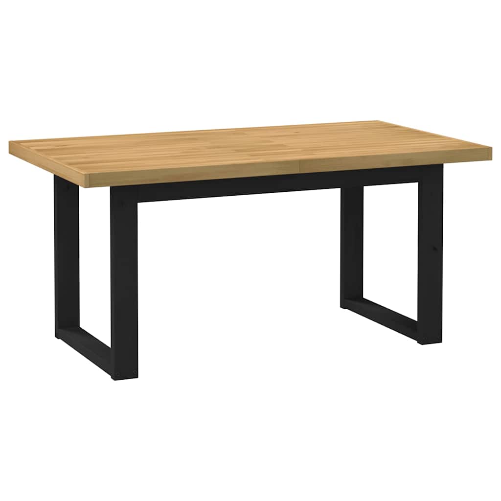 Mesa de jantar noain pernas em forma u 160x90x75cm pinho maciço
