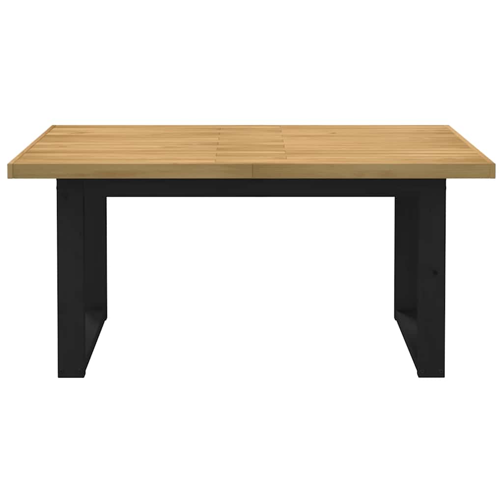 Mesa de jantar noain pernas em forma u 160x90x75cm pinho maciço