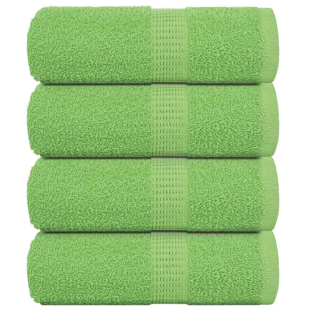 Toalhas de rosto frogn 4 peças verde-maçã 30x30 cm 360 g/m²