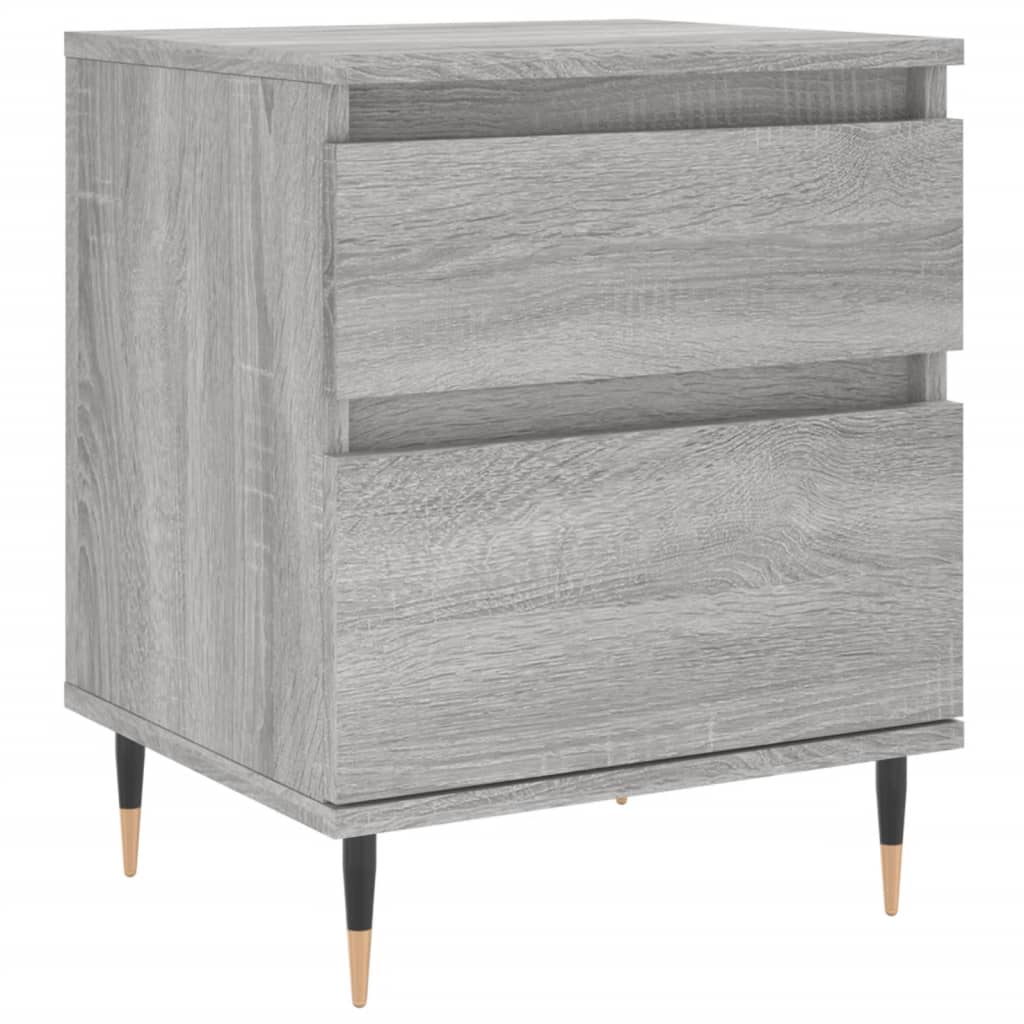 Mesa de cabeceira 40x35x50 cm derivados de madeira cinza sonoma