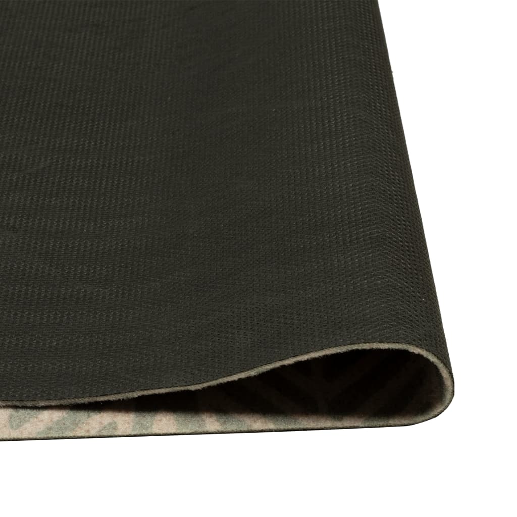 Tapete de cozinha lavável 60x300 cm veludo padrão folhas