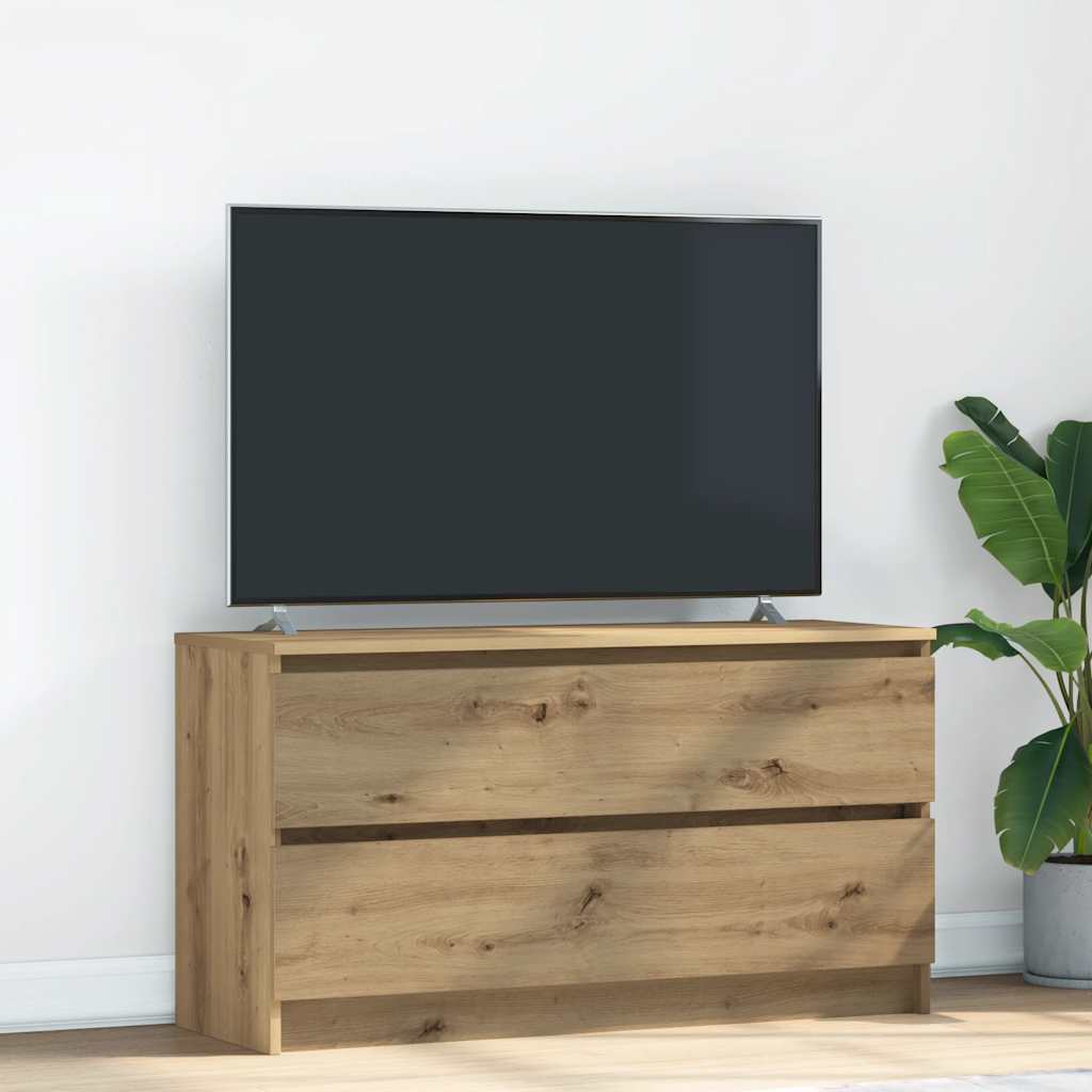 Móvel de TV 100x35x54cm derivados de madeira carvalho artisiano