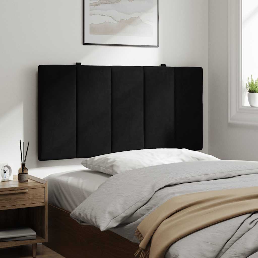 Almofadão de cabeceira hanko 100 cm veludo preto