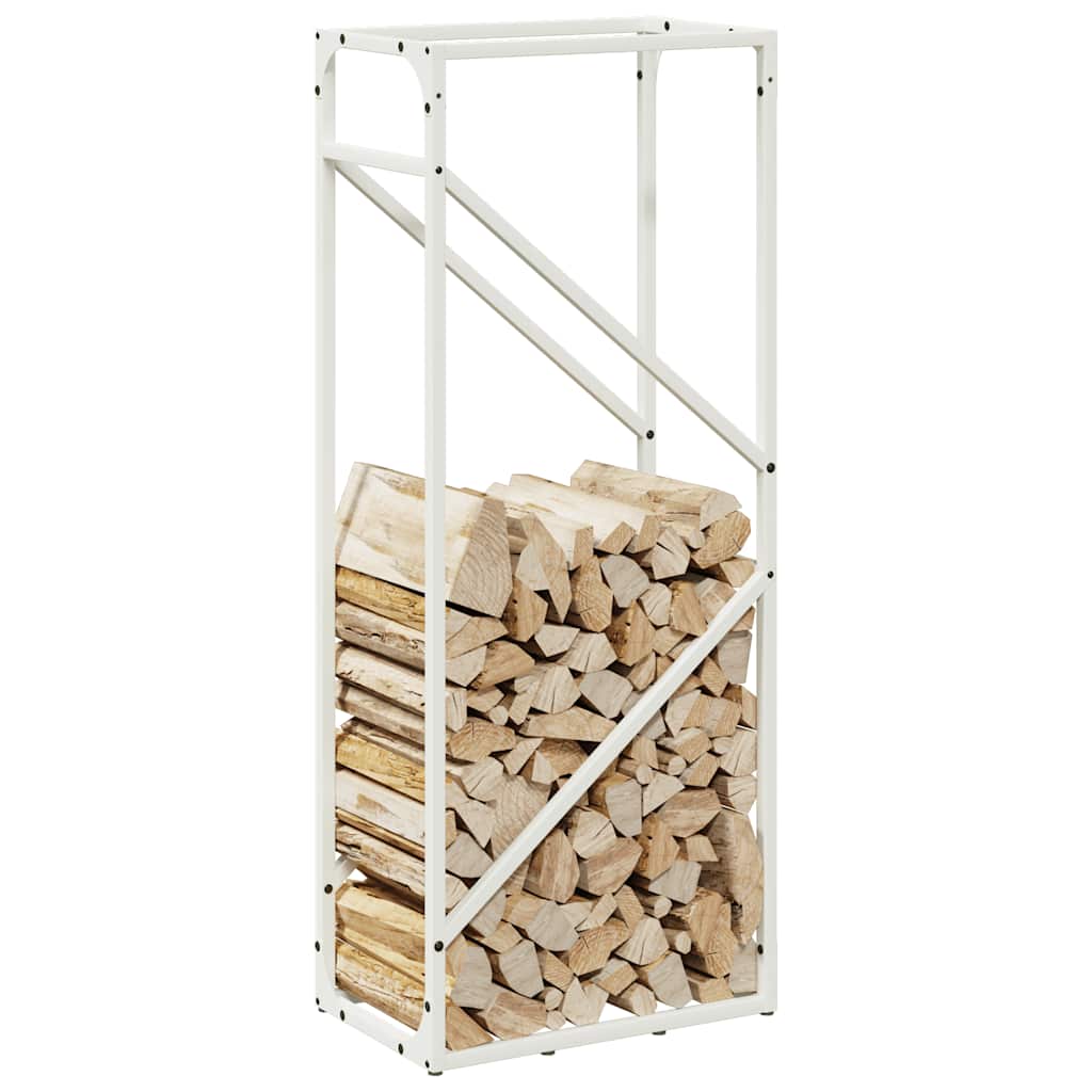 Suporte para lenha 40x25x100 cm aço laminado a frio branco