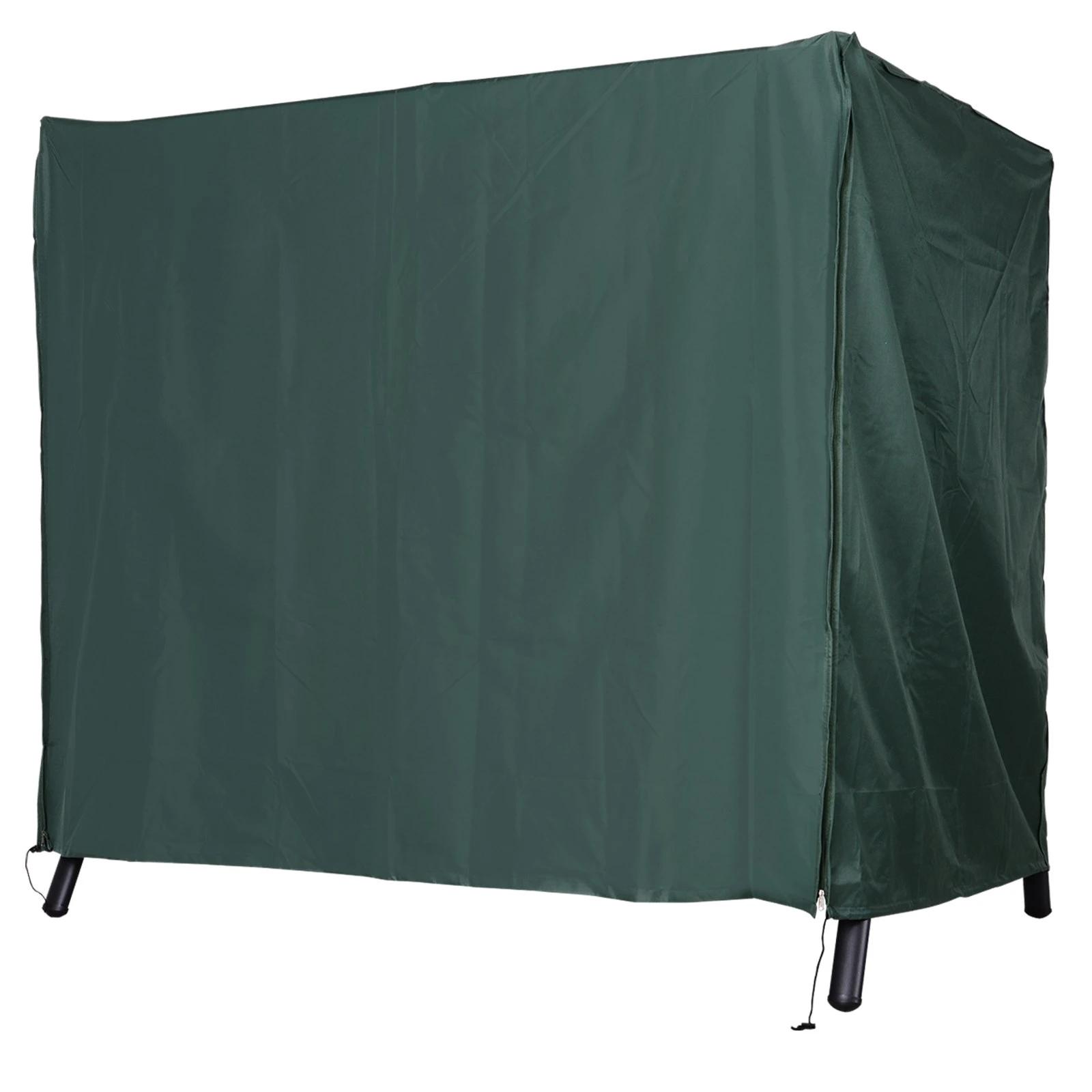 Capa para móveis de jardim capa protetora para baloiços de exterior com zíper 177x114x152cm verde