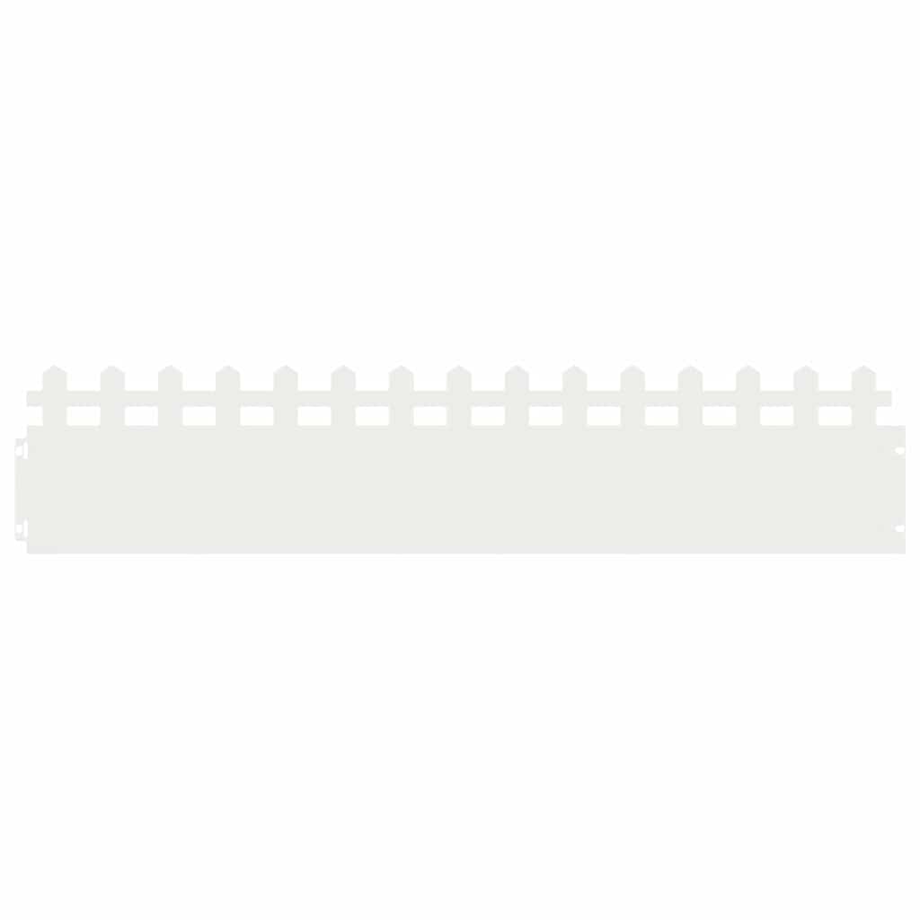 Delimitadores de relvado 30 unid. 103 x 0,05 x 22 cm aço branco