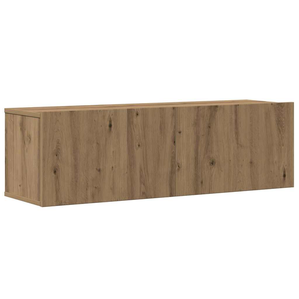 Conjunto de armário TV parede 8 pcs madeira carvalho artisiano