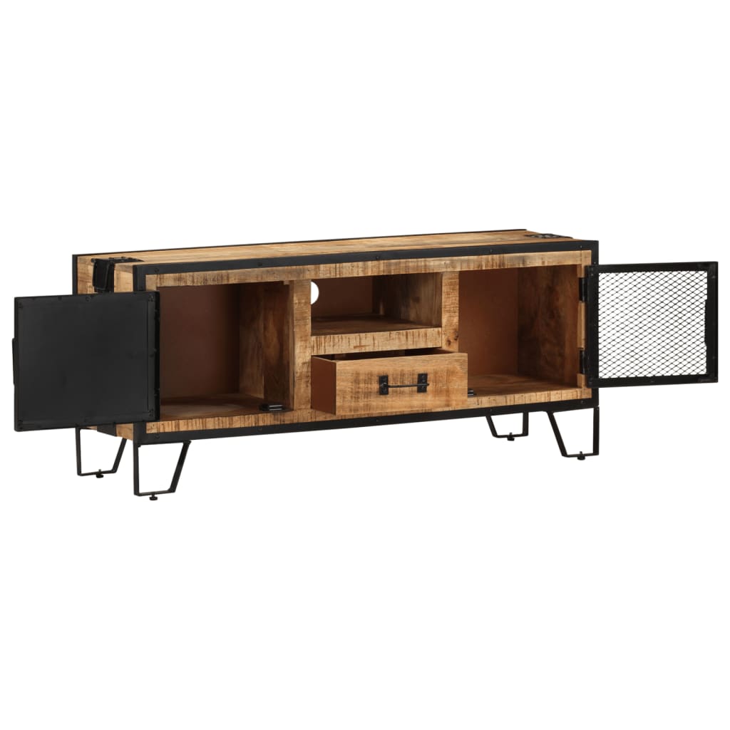 Móvel de TV 110x31x46 cm madeira de mangueira áspera