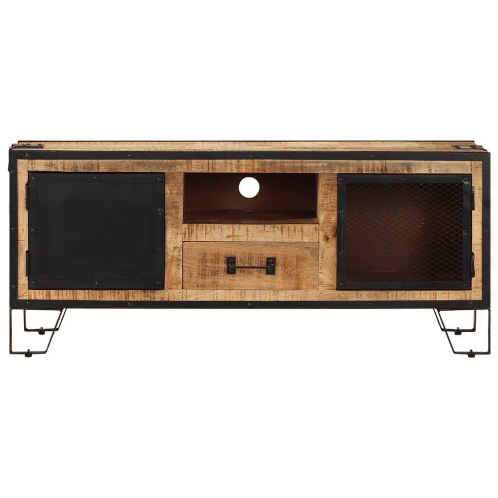 Móvel de TV 110x31x46 cm madeira de mangueira áspera