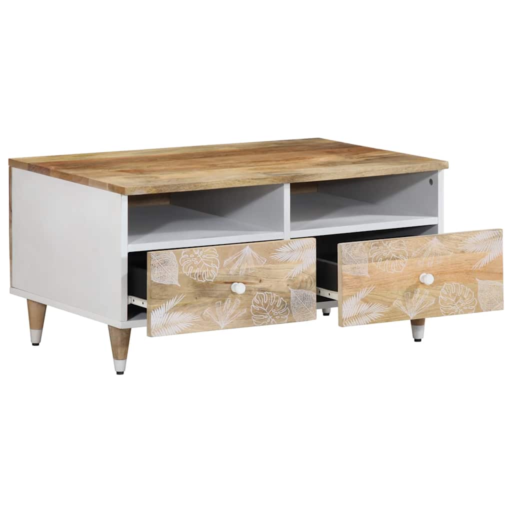 Mesa de centro 80x54x40 cm madeira de mangueira maciça