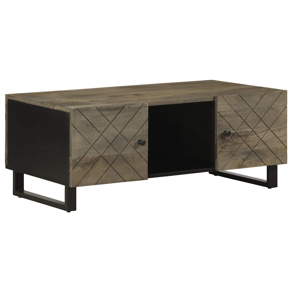 Mesa de centro 100x54x40 cm madeira de mangueira maciça preto