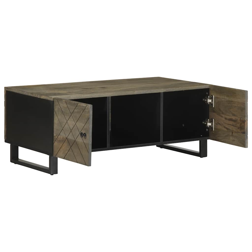 Mesa de centro 100x54x40 cm madeira de mangueira maciça preto