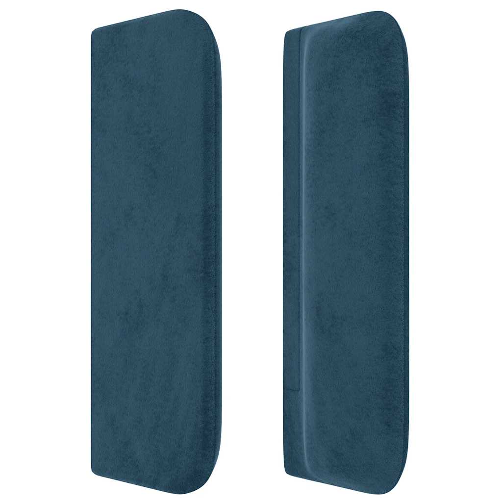 Cabeceira de cama c/ abas tecido 147x16x78/88cm azul-escuro