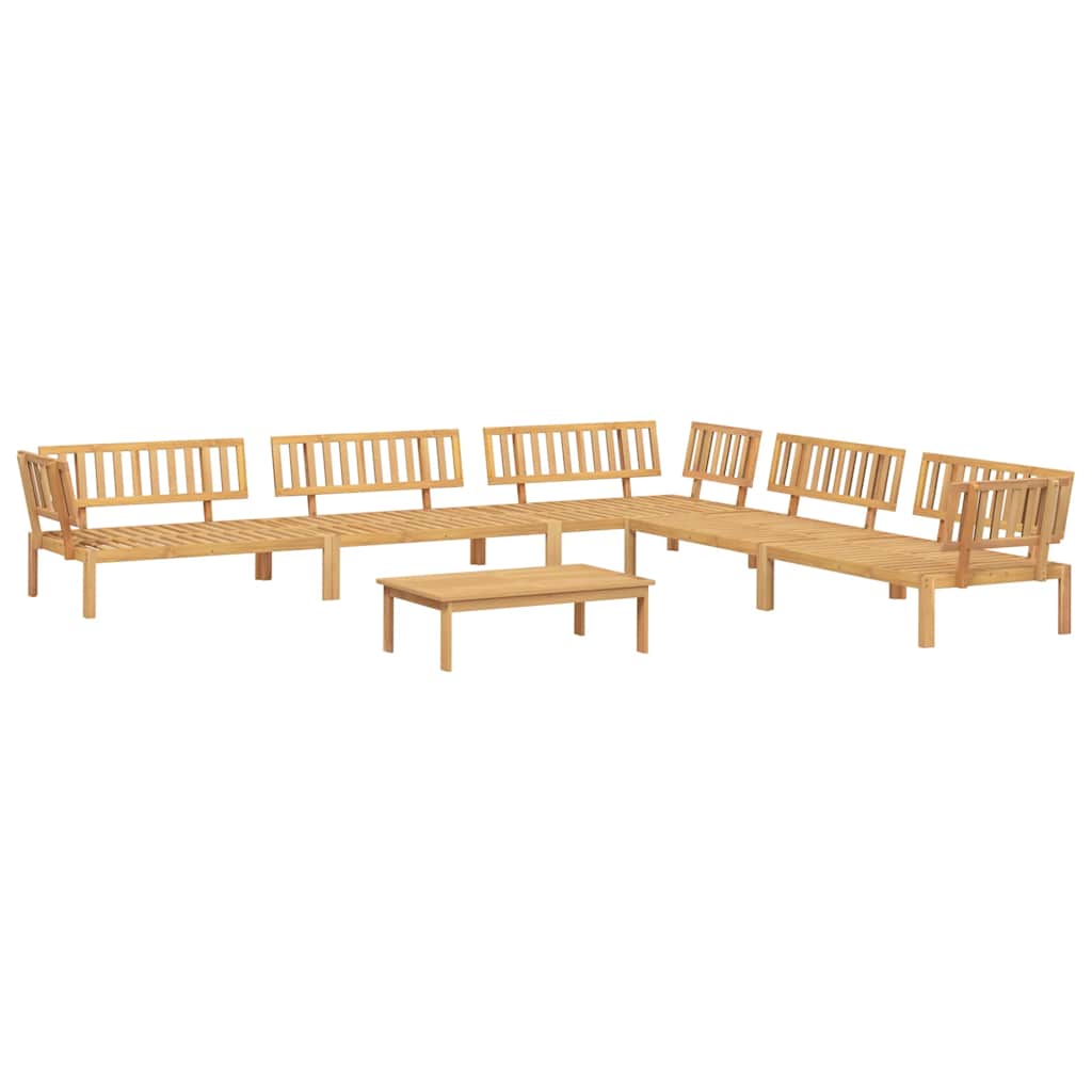 6 Pcs conjunto de móveis de paletes p/ jardim acácia maciça