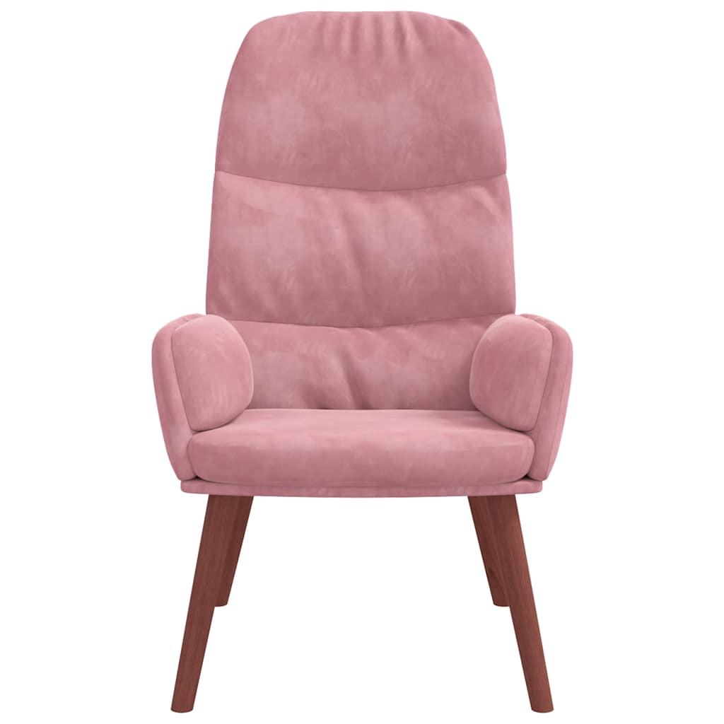 Cadeira de descanso veludo rosa