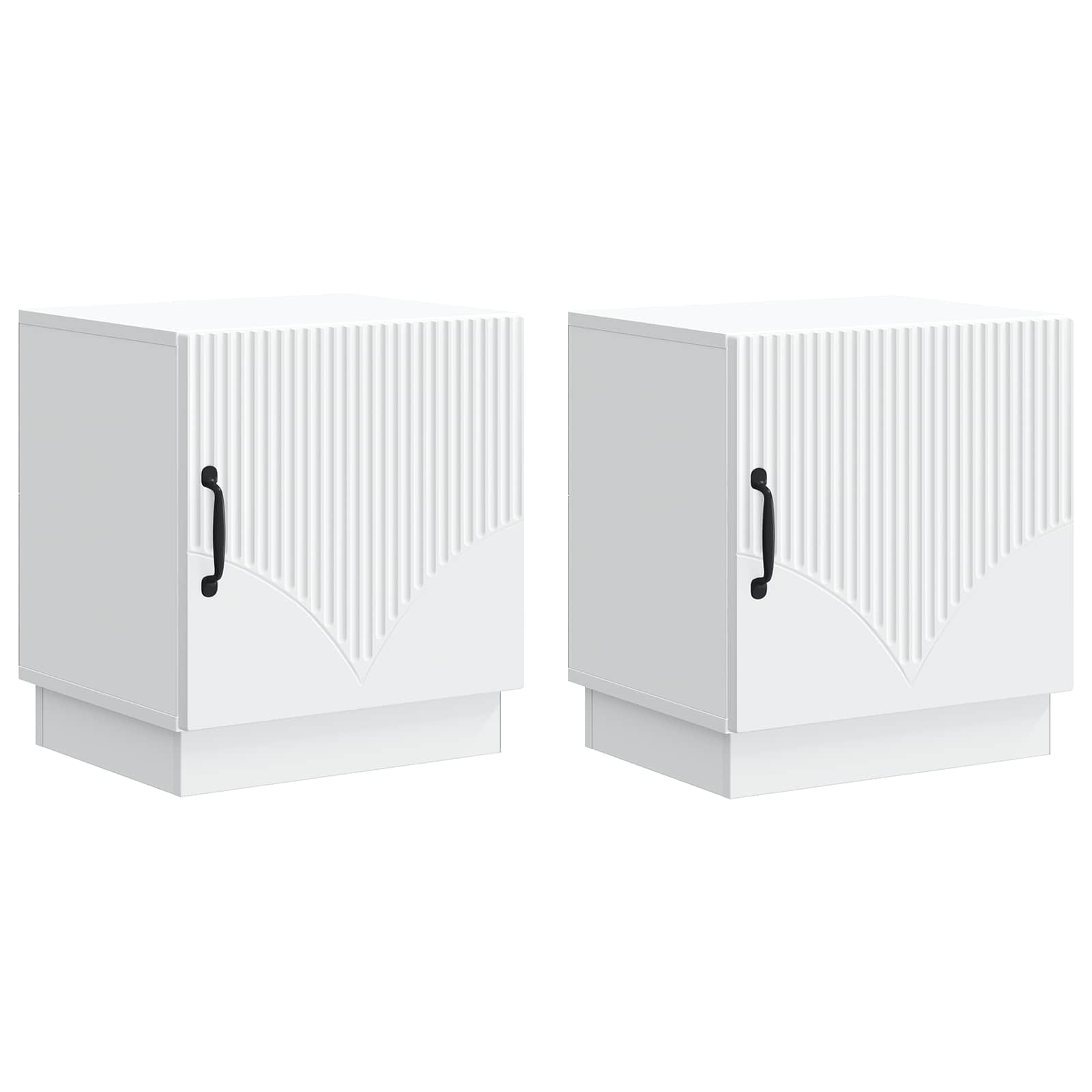 Mesa-de-cabeceira 2 unid. branco 43 x 34,5 x 47 cm