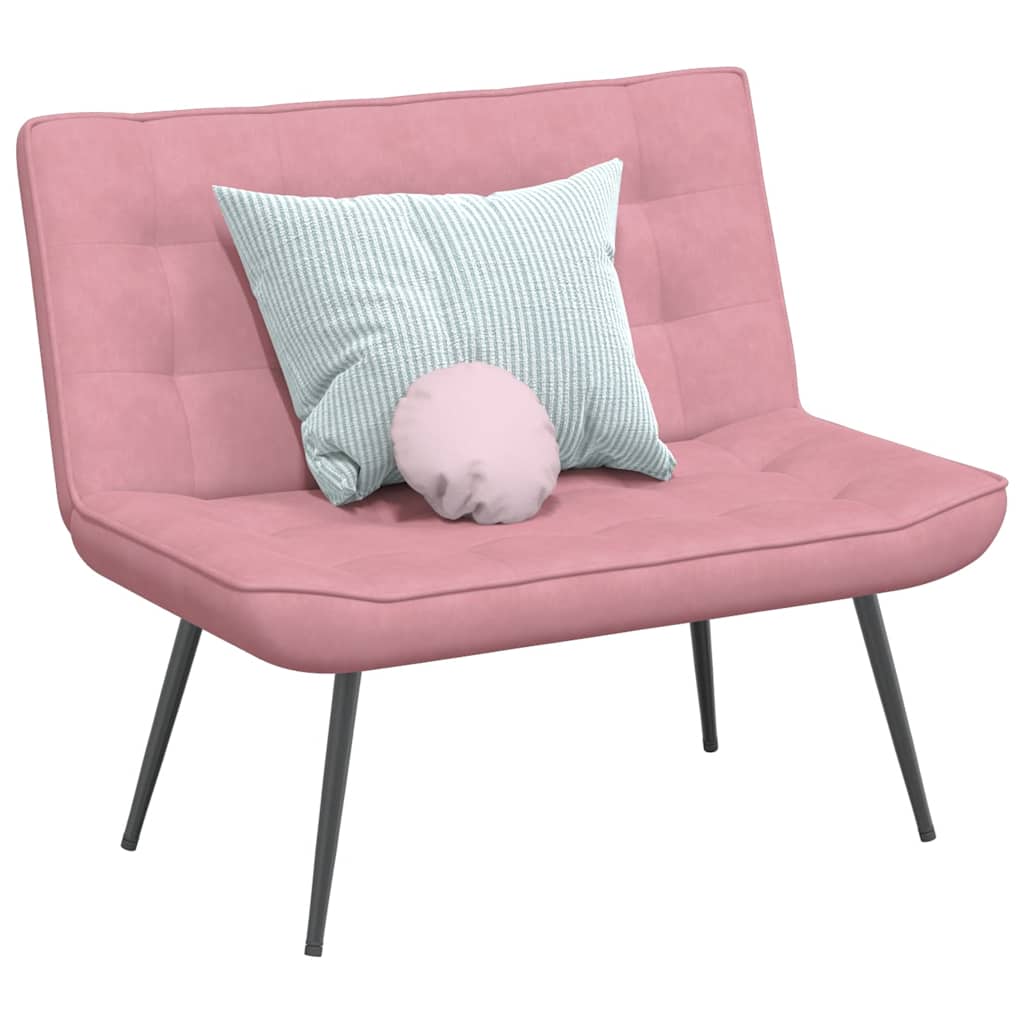 Banco 110x74x84 cm veludo rosa