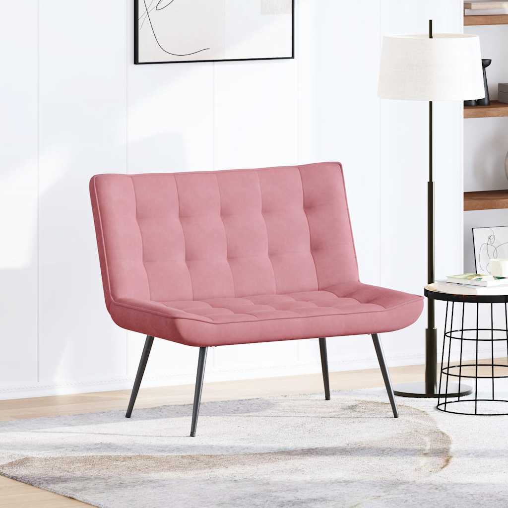 Banco 110x74x84 cm veludo rosa