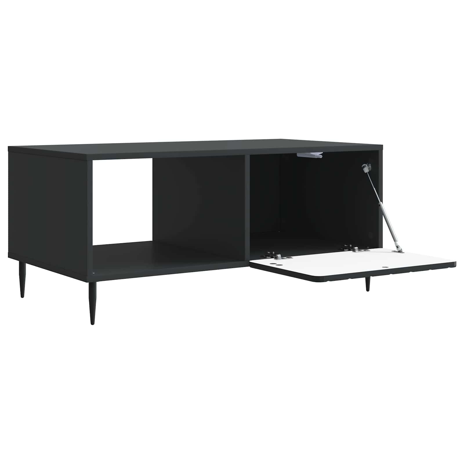 Mesa de centro preto 90 x 50 x 40 cm derivados de madeira