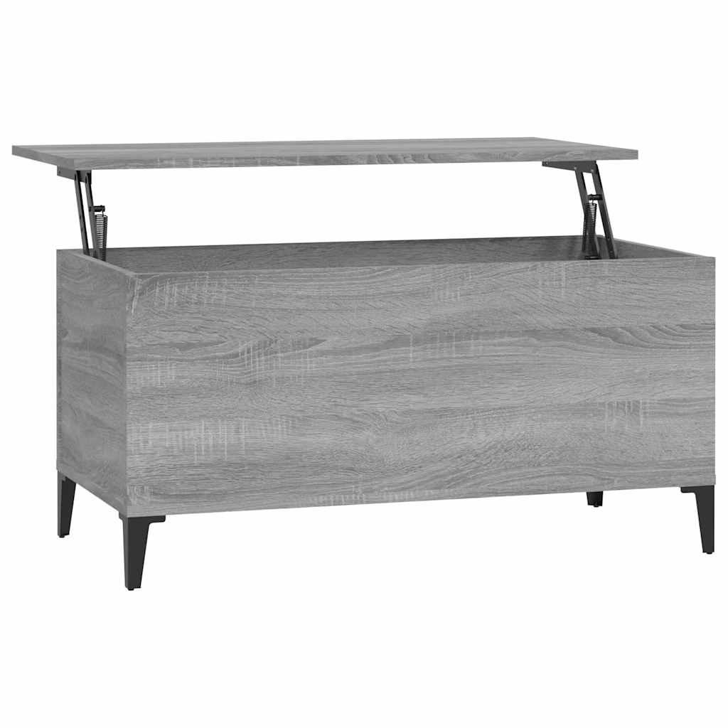 Mesa de centro 90x44,5x45 cm derivados de madeira cinza sonoma