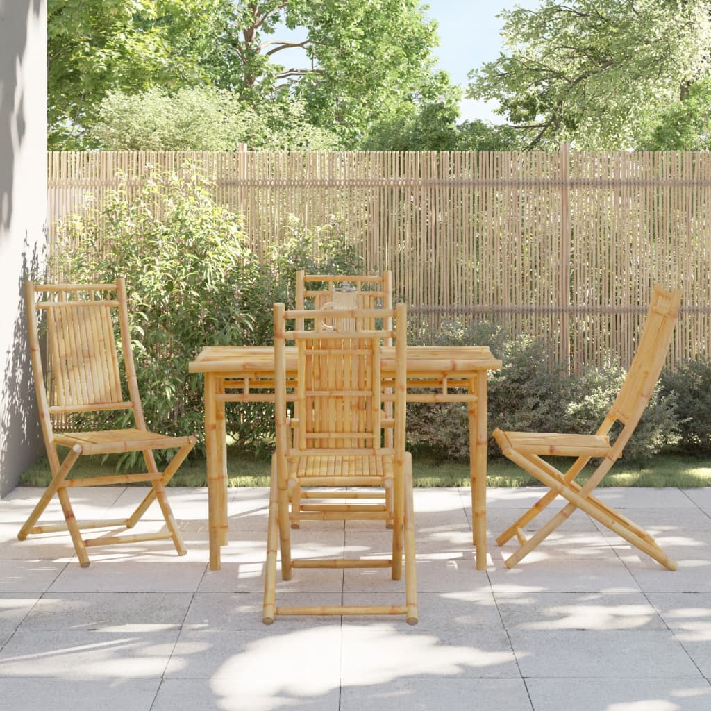 Cadeiras de jardim dobráveis 4 pcs 46x66x99 cm bambu