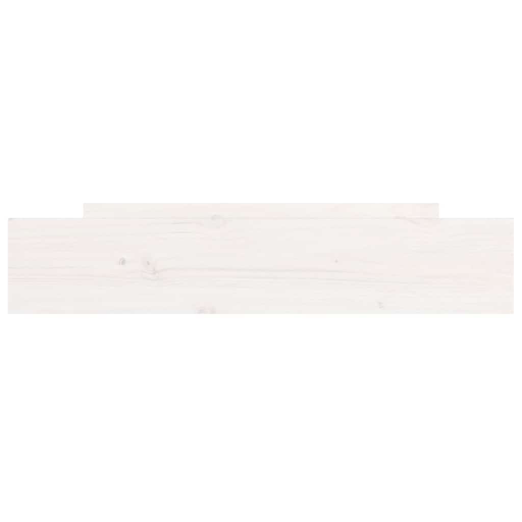 Gavetas de cama 2 pcs madeira de pinho maciça branco