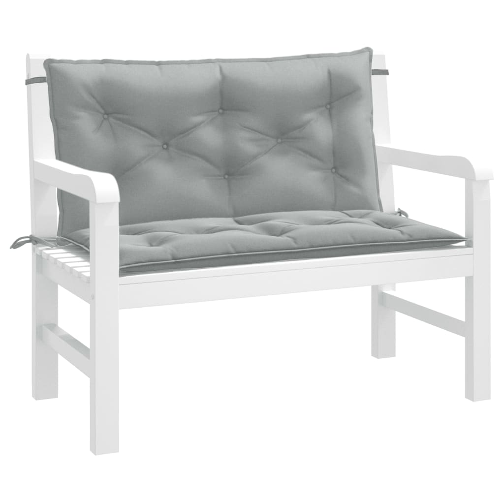 Almofadões banco jardim 2pcs 100x50x7cm mesclado tecido