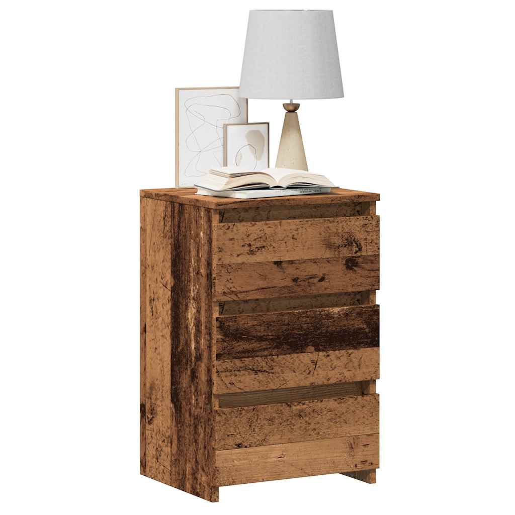 Mesa de cabeceira madeira velha 40x35x62,5cm madeira trabalhada