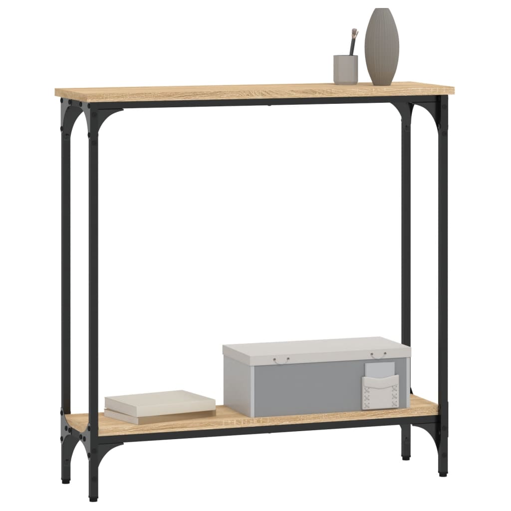 Mesa de console carvalho sonoma 75x22,5x75 cm madeira projetada