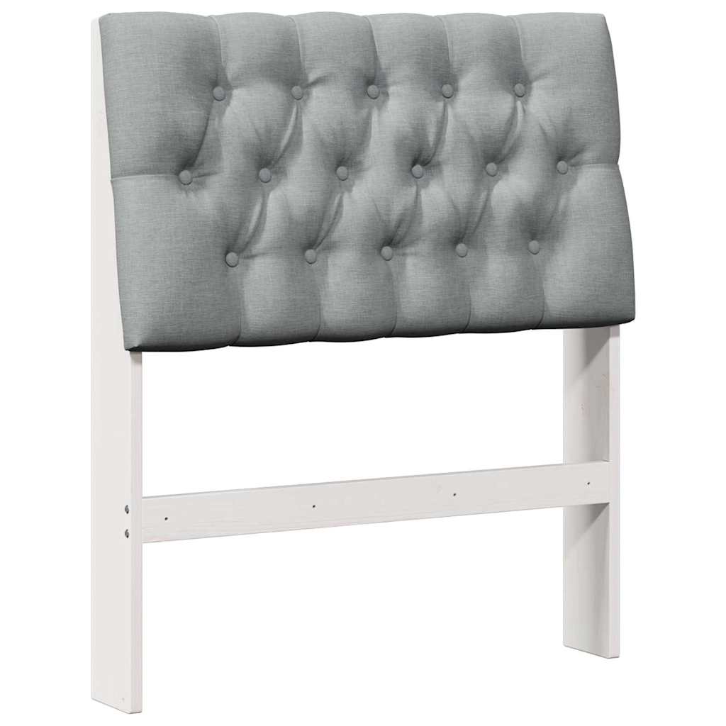 Cabeceira estofada cinzento-claro 80 cm
