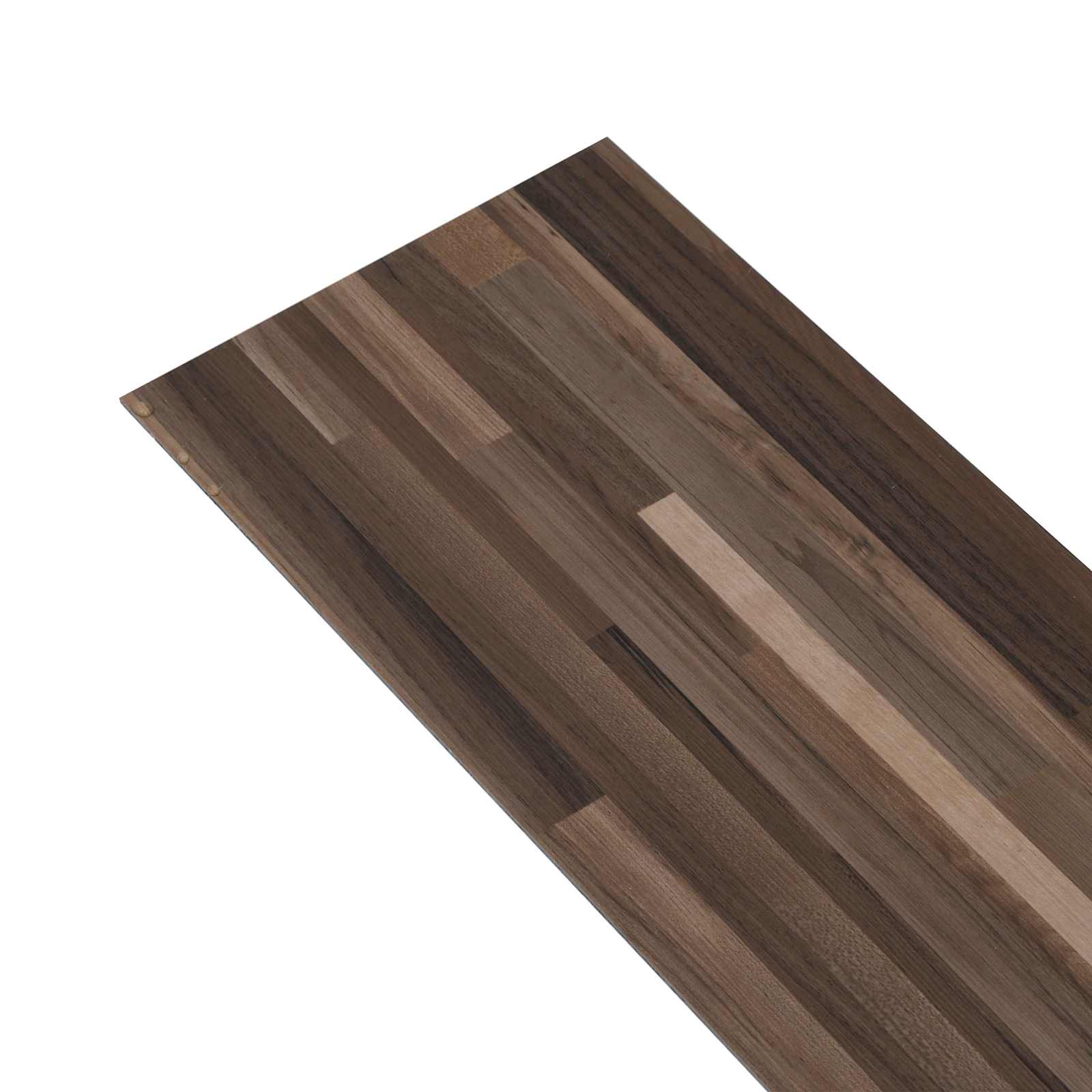 Pranchas de piso PVC autoadesivas marrom listrado 30,5 x 61 cm