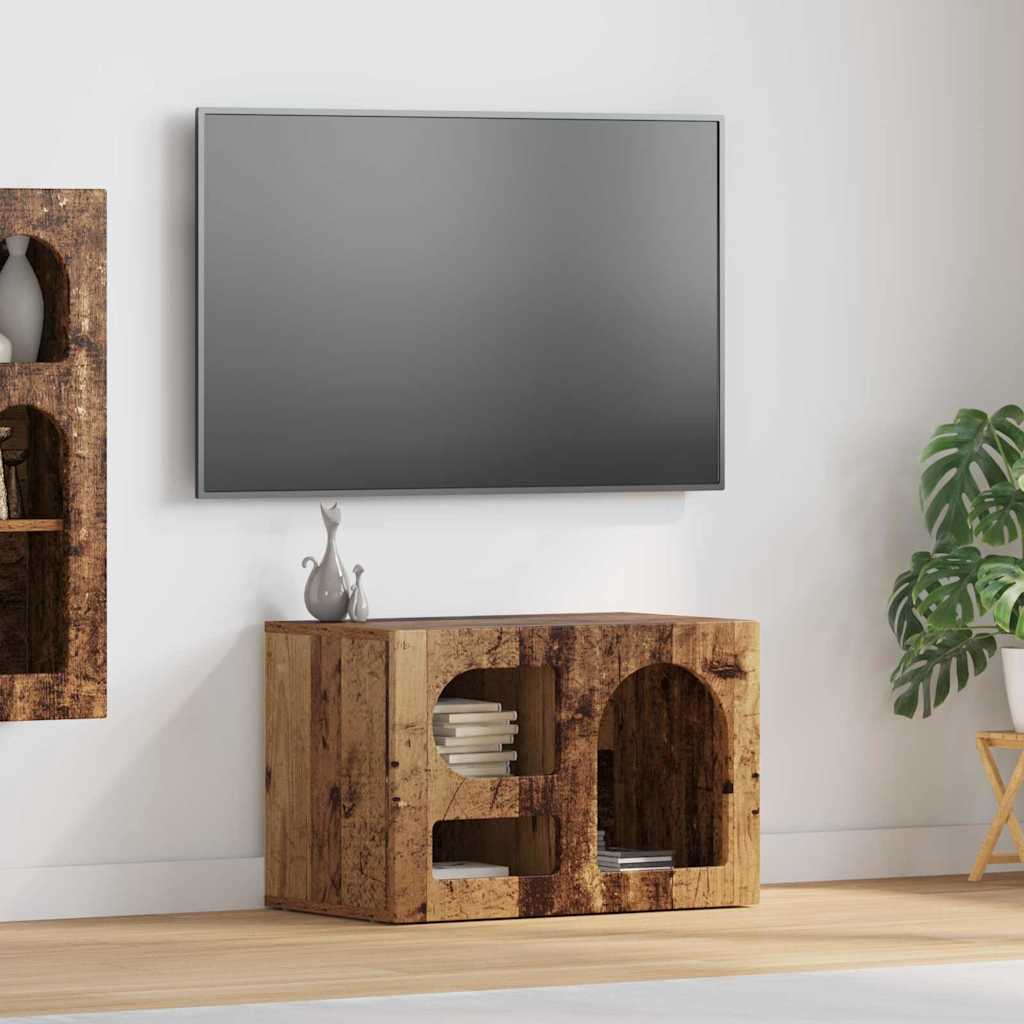 Gabinete para TV elst 60 x 35 x 40 cm madeira antiga