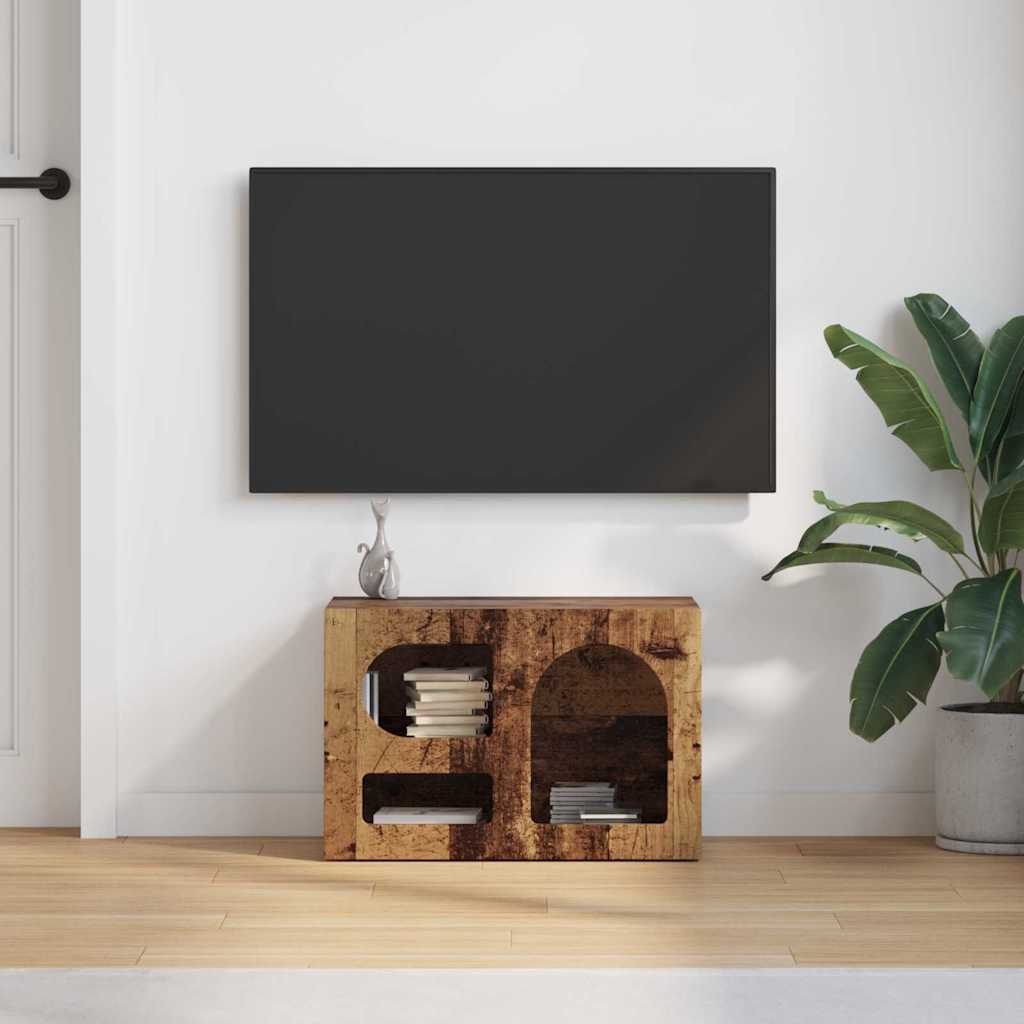 Gabinete para TV elst 60 x 35 x 40 cm madeira antiga