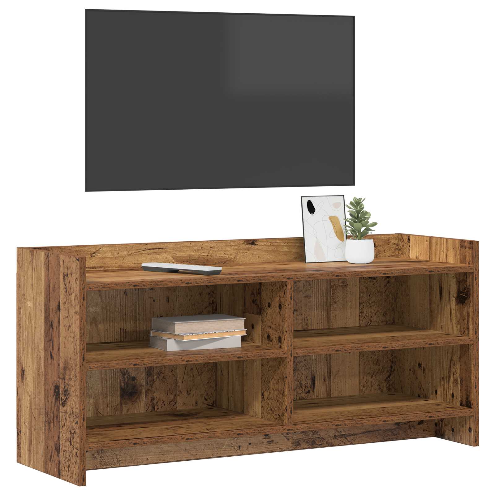 Gabinete para TV 100 x 33 x 47 cm madeira antiga