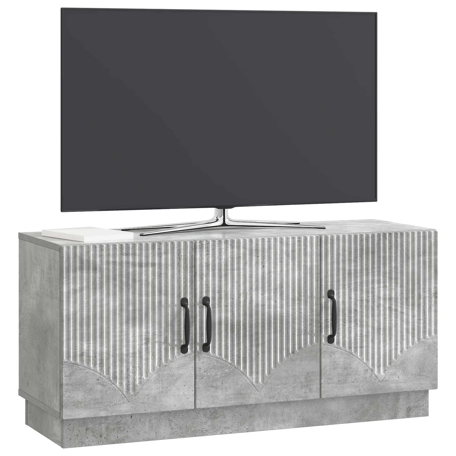 Gabinete para TV cinzento cimento 99 x 34,5 x 47 cm