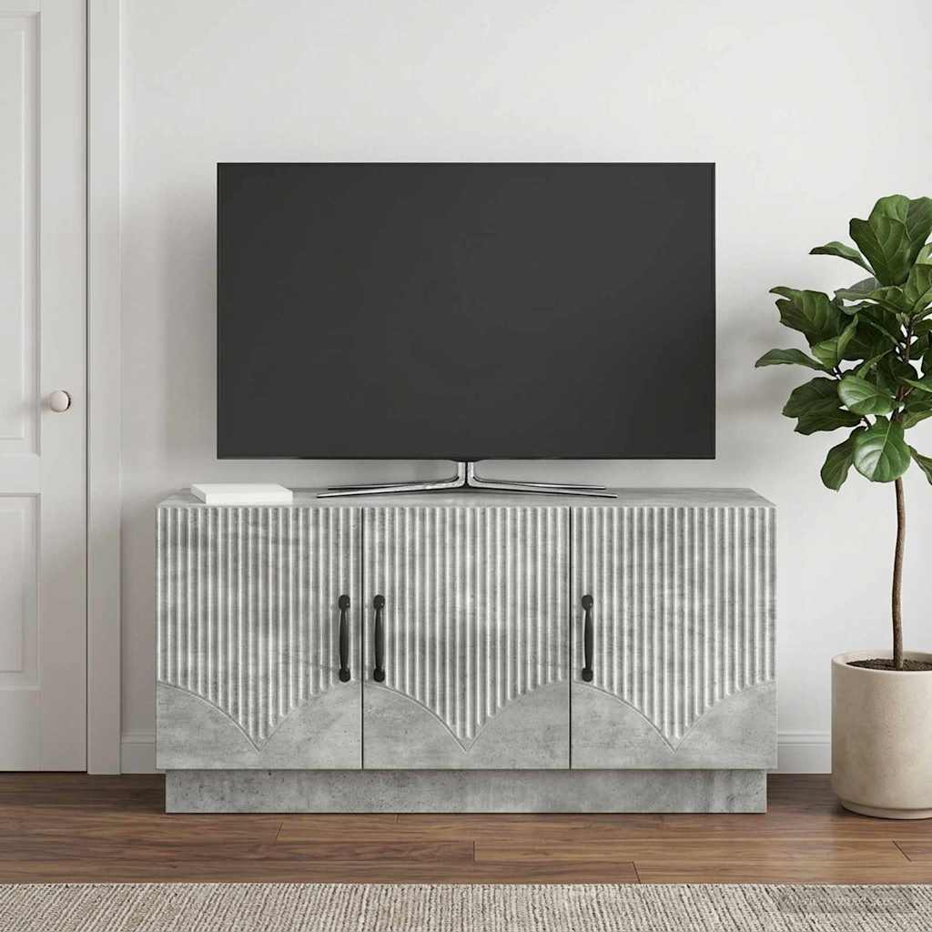 Gabinete para TV cinzento cimento 99 x 34,5 x 47 cm