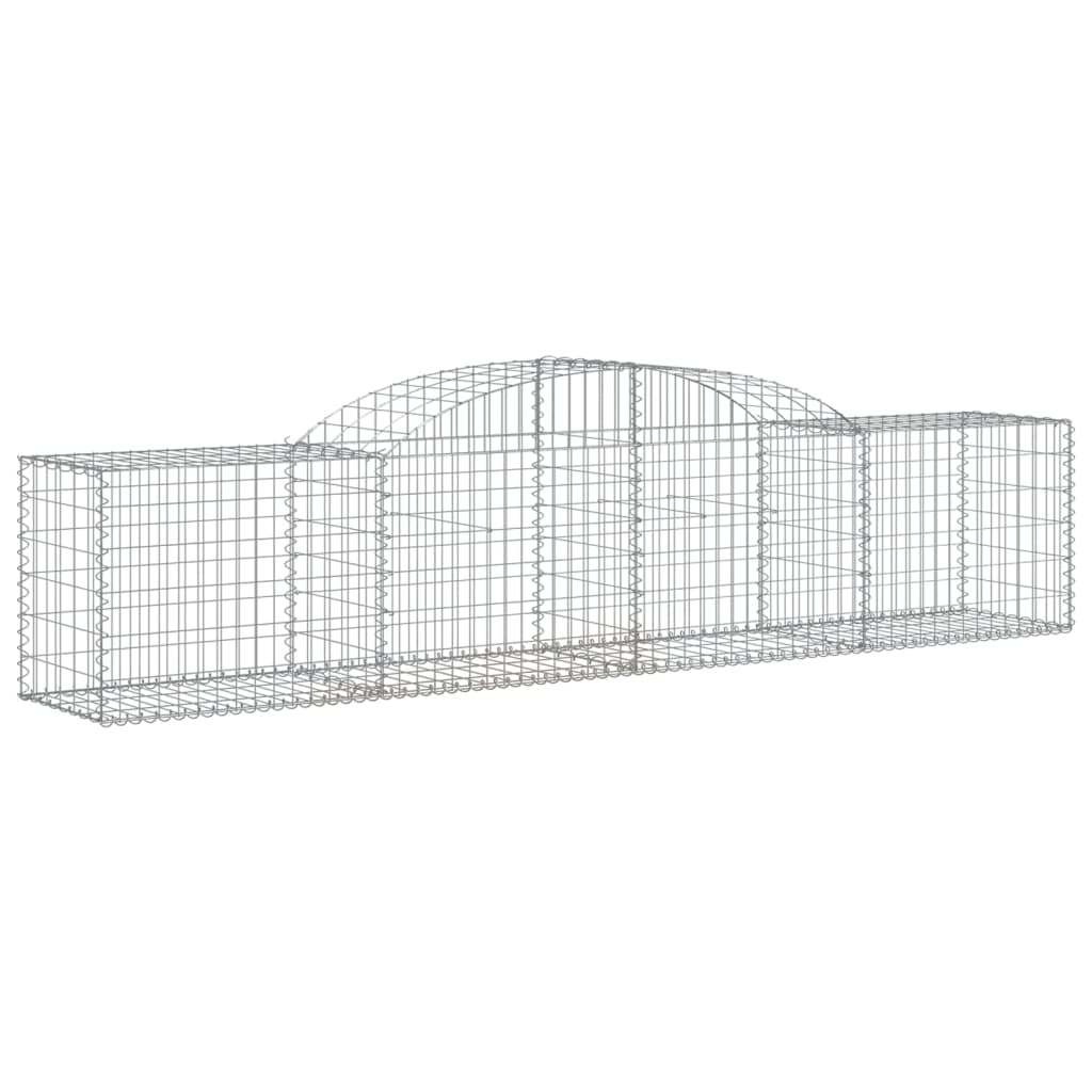 Cestos gabião arqueados 9 pcs 300x50x60/80 cm ferro galvanizado