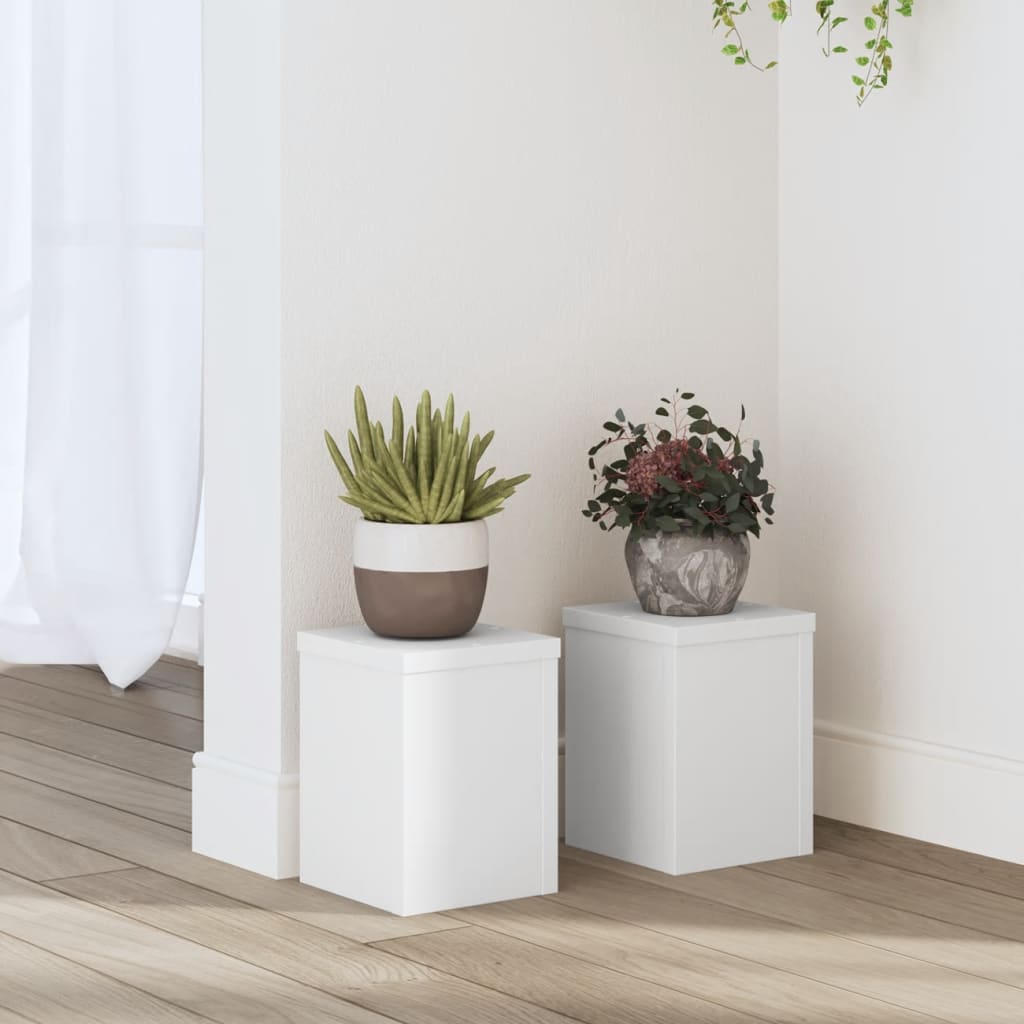Suportes p/ plantas 2 pcs 15x15x20 cm derivados madeira branco