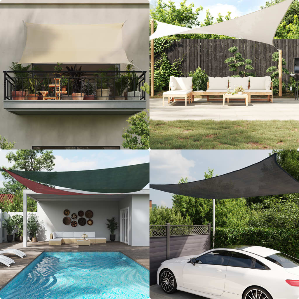 Para-sol estilo vela retangular 160 g/m² 4x6 m pead azul