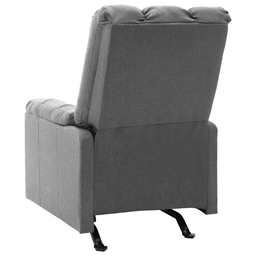 Poltrona de massagens reclinável tecido cinzento-claro