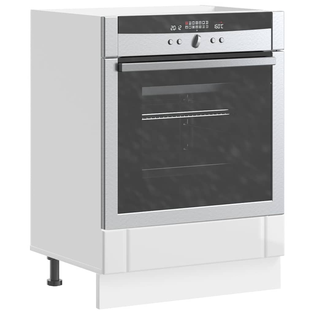 Armário forno lucca derivados de madeira branco brilhante