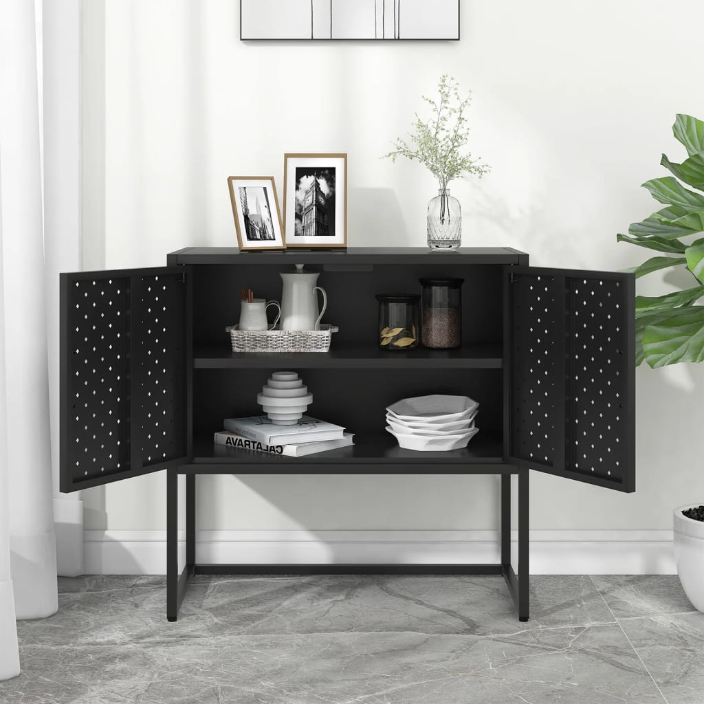 Aparador 75x35x75 cm aço preto