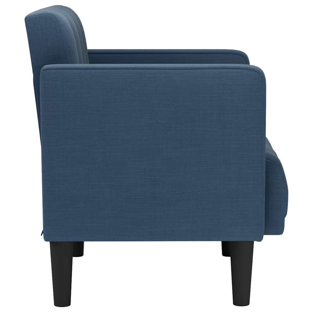 Poltrona com apoio de braços 53 cm tecido azul