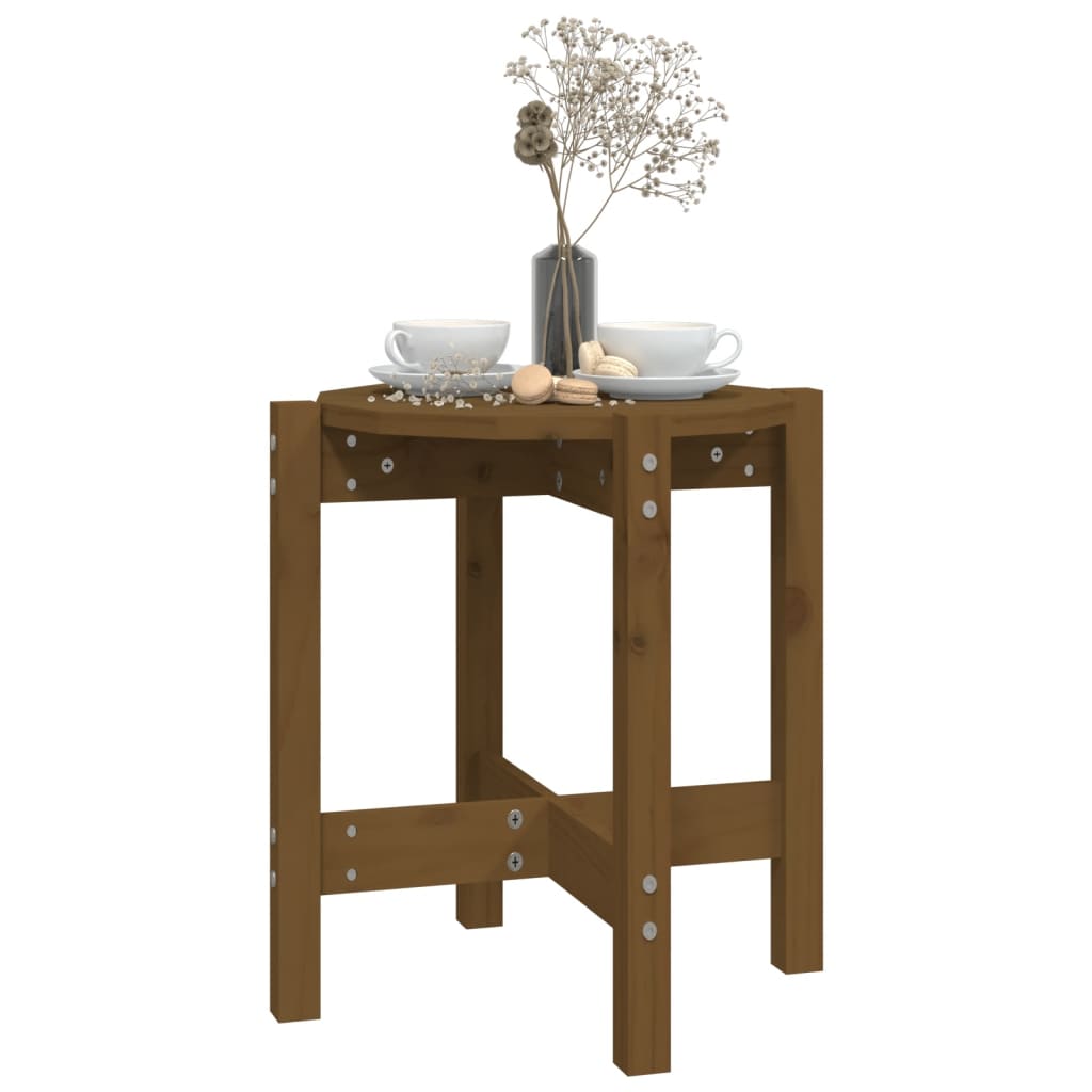 Mesa de centro ø 42,5x45 cm madeira pinho maciça castanho-mel