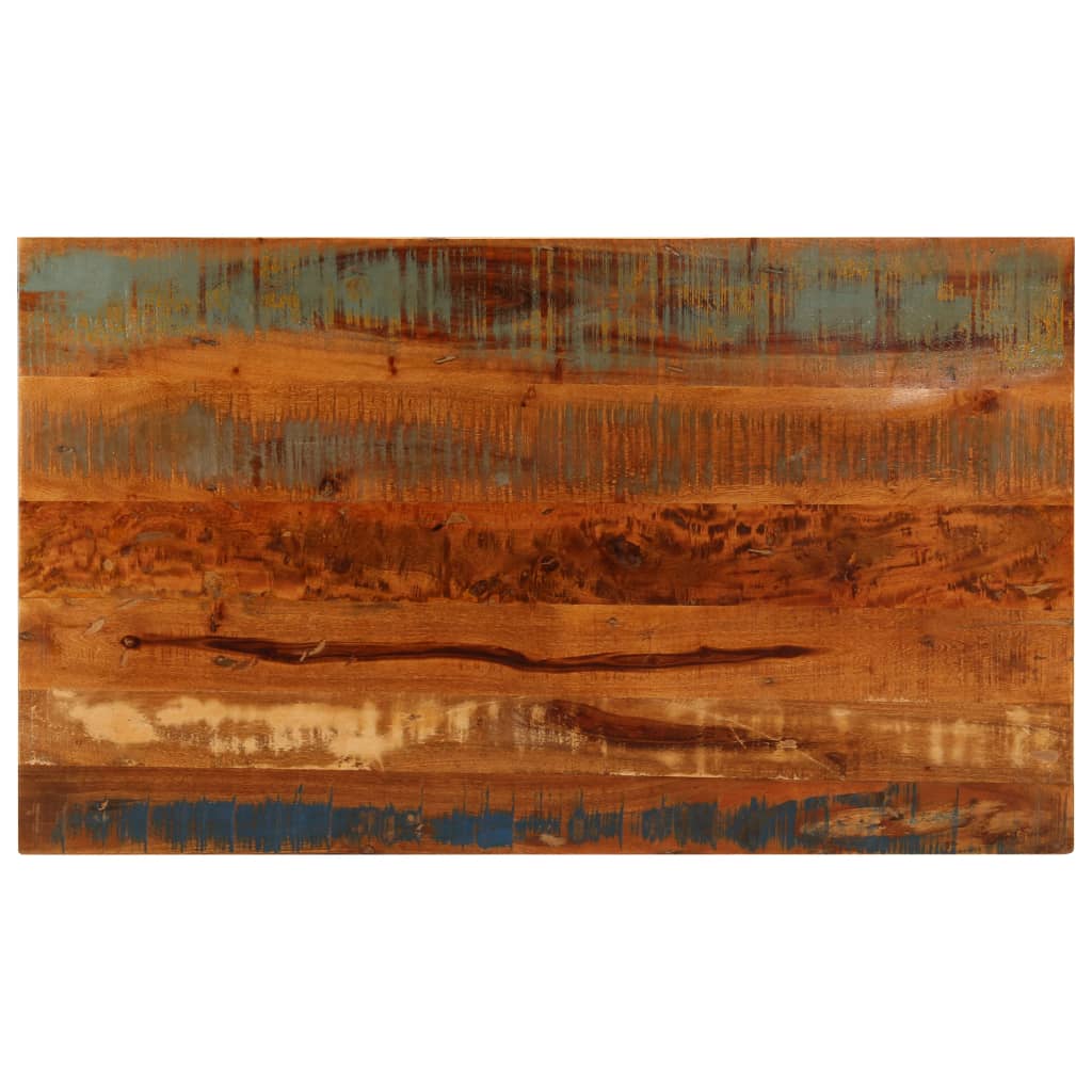 Mesa centro c/ prateleira 100x60x35cm madeira recuperada maciça
