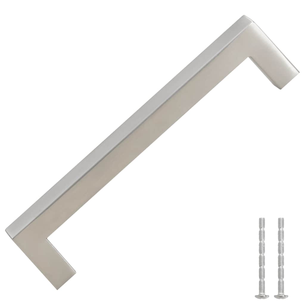 Puxadores para móveis 10 pcs 128 mm aço inoxidável prateado